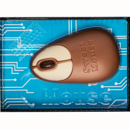 op. 60 g - Mysz do komputera - dekoracyjna tabliczka czekoladowa - pakiet prezentowy w pudełku