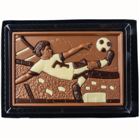 op. 85 g - Piłkarz na boisku - dekoracyjna tabliczka czekoladowa - pakiet prezentowy w pudełku