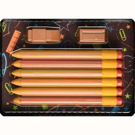 op. 40 g - Zestaw do rysowania z kredkami - dekoracyjne czekoladki - pakiet prezentowy w pudełku