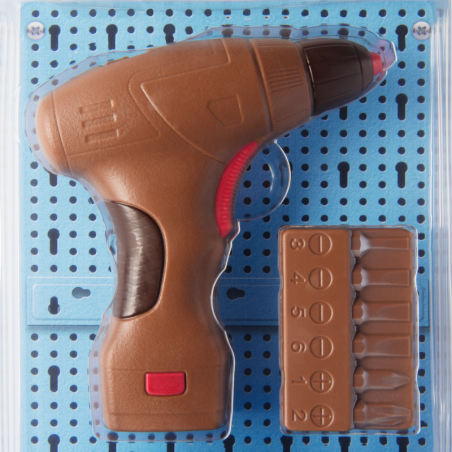 op. 175 g - Czekoladowa wkrętarka - zestaw dla majsterkowicza - pakiet prezentowy w pudełku