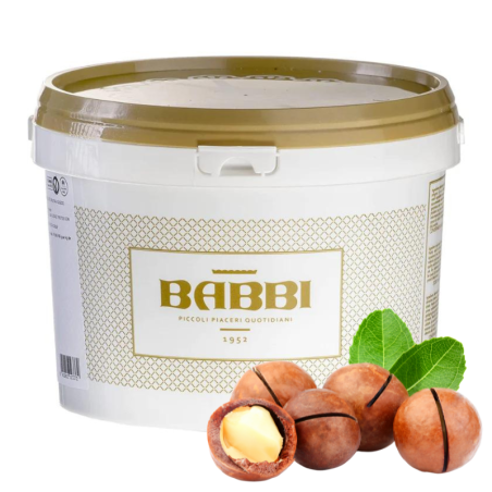 op. 3 kg Macadamia Babbi - pasta o smaku orzechów makadamia z kawałkami migdałów - nr. kat. 12476