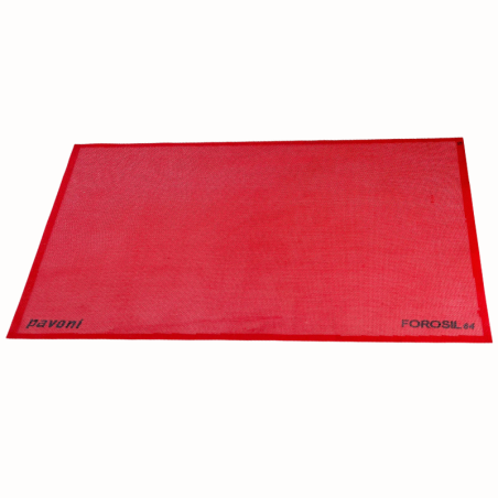 FOROSIL64 Pavoni - dł. 585 x szer. 385 mm - perforowana mata cukiernicza do wypieków