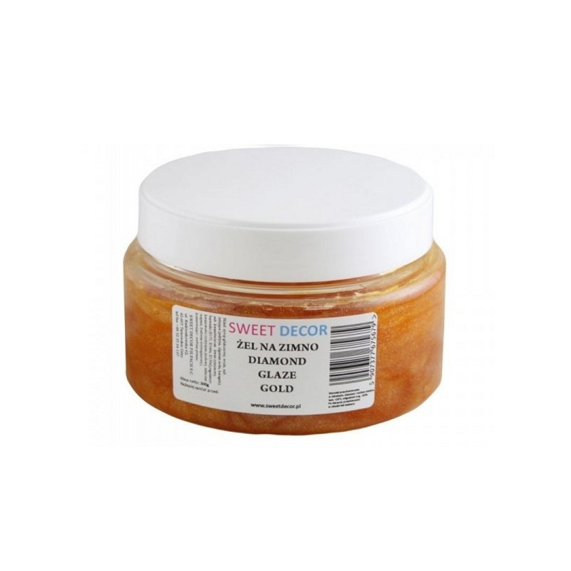 300g DIAMOND GLAZE GOLD żel do stosowania na zimno z drobinkami złota Sweet Decor 300g DIAMOND GLAZE GOLD żel do stosowania na zimno z drobinkami złota Sweet Decor