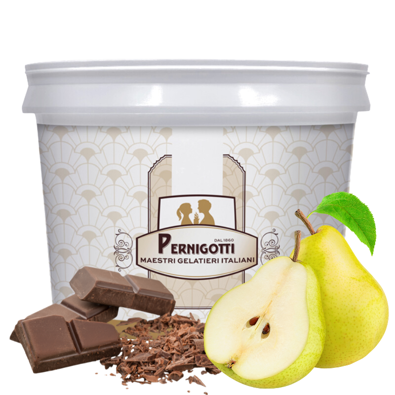 op. 3.5 kg Variegato Cioccopera - 12093642 Pernigotti - wegański krem czekoladowy z kandyzowanymi gruszkami
