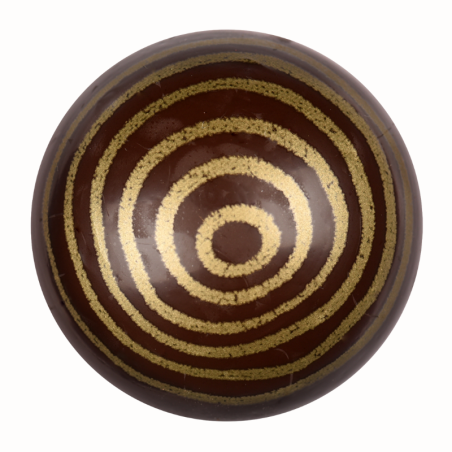 op. 48 szt. Metaliczne kulki - 78430 Modecor - trójwymiarowa dekoracja z ciemnej czekolady - śr. 35 mm