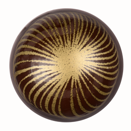 op. 48 szt. Metaliczne kulki - 78430 Modecor - trójwymiarowa dekoracja z ciemnej czekolady - śr. 35 mm