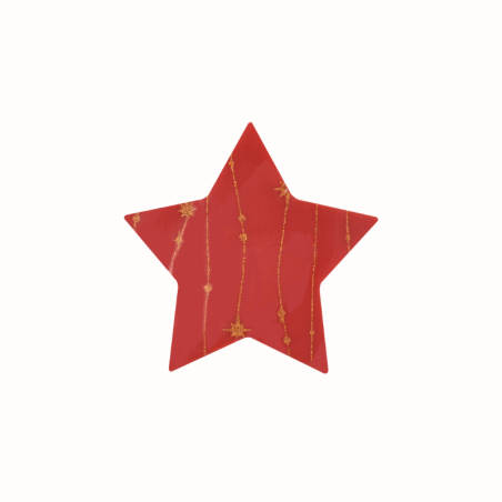 op. 25 szt. Czerwone gwiazdki - 78456 Modecor - zestaw świątecznych dekoracji z białej czekolady