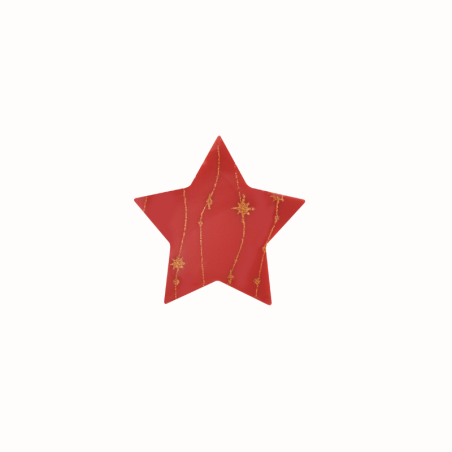 op. 25 szt. Czerwone gwiazdki - 78456 Modecor - zestaw świątecznych dekoracji z białej czekolady