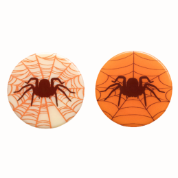 op. 189 szt. Pająki - 33774 Barbara Decor - zestaw dekoracji czekoladowych na Halloween - 30 mm