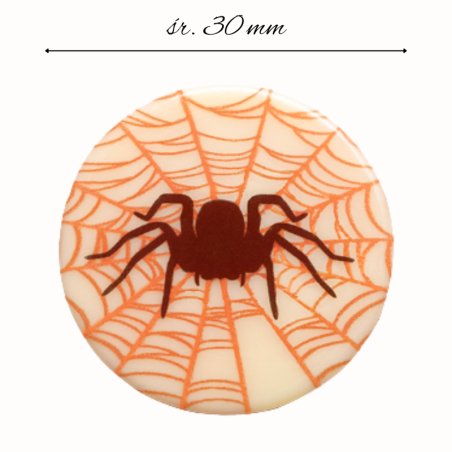 op. 189 szt. Pająki - 33774 Barbara Decor - zestaw dekoracji czekoladowych na Halloween - 30 mm