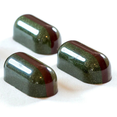 PC46 Pavoni Italia - forma z tritanu do pralin - dł. 40 x szer. 18 x wys. 16 mm / poj. 10 g x 21 pralin