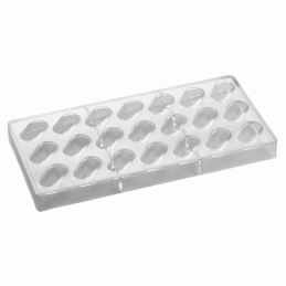 PC46 Pavoni Italia - forma z tritanu do pralin - dł. 40 x szer. 18 x wys. 16 mm / poj. 10 g x 21 pralin