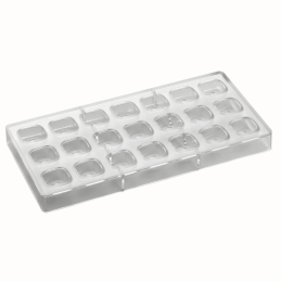 PC47 Pavoni Italia - forma z tritanu do pralin - dł. 27 x szer. 27 x wys. 15 mm / poj. 10 g x 21 pralin