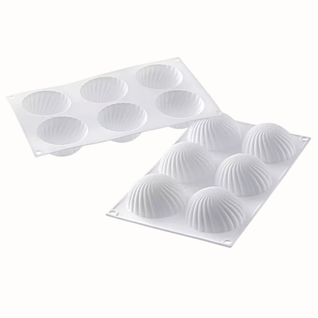 Parfum 110 Silikomart - forma silikonowa do monoporcji i deserów - śr. 75 x wys. 37.5 mm / poj. 110 ml x 6 porcji