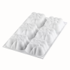 Cloud 120 Silikomart - forma silikonowa do monoporcji - chmurka - dł. 71 x szer. 71 x wys. 34 mm / poj. 120 ml x 6 porcji