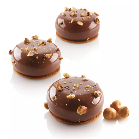 Stone 85 Silikomart - forma silikonowa do monoporcji i deserów - śr. 65 x wys. 30 mm / poj. 85 ml x 8 porcji