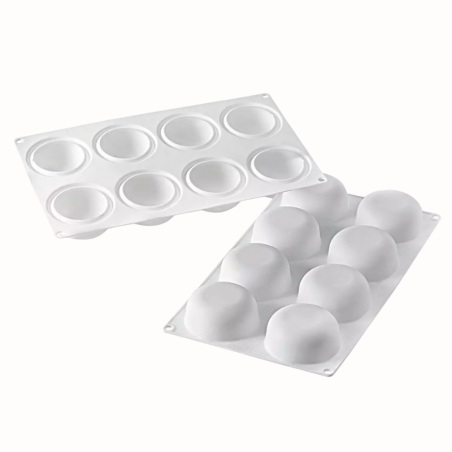 Stone 85 Silikomart - forma silikonowa do monoporcji i deserów - śr. 65 x wys. 30 mm / poj. 85 ml x 8 porcji