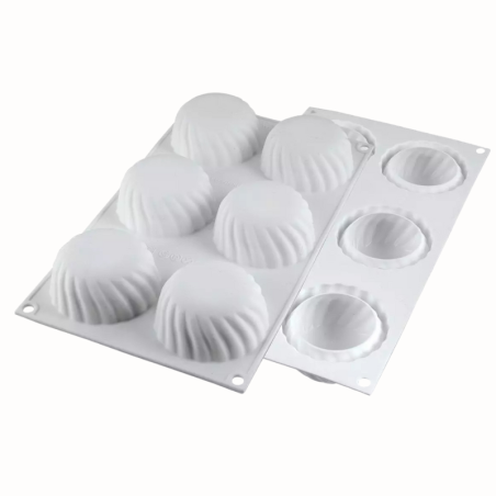 Samurai 110 Silikomart - forma silikonowa do monoporcji i deserów - śr. 70 x wys. 35 mm / poj. 110 ml x 6 porcji