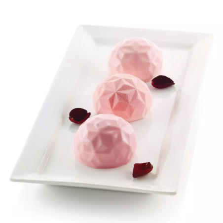 Mini Gemma 110 Silikomart - forma silikonowa do monoporcji - diament - śr. 68 x wys. 42 mm / poj. 110 ml x 6 porcji