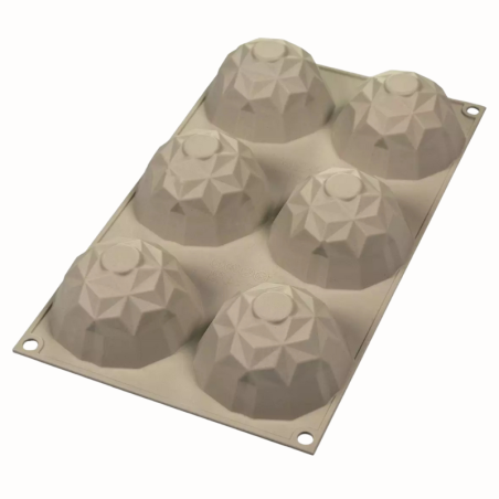 Mini Gemma 110 Silikomart - forma silikonowa do monoporcji - diament - śr. 68 x wys. 42 mm / poj. 110 ml x 6 porcji