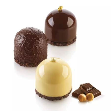 Dome 125 Silikomart - forma silikonowa do monoporcji i deserów - śr. 62 x wys. 52 mm / poj. 125 ml x 8 porcji