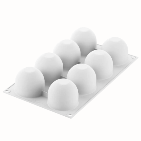 Dome 125 Silikomart - forma silikonowa do monoporcji i deserów - śr. 62 x wys. 52 mm / poj. 125 ml x 8 porcji