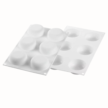 Universo 90 Silikomart - forma silikonowa do monoporcji i deserów - śr. 67 x wys. 27 mm / poj. 90 ml x 6 porcji