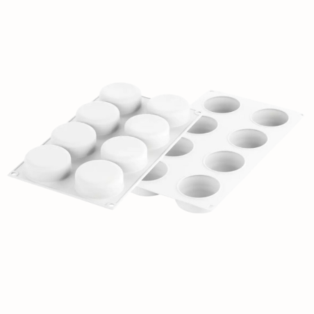 Essenziale 80 Silikomart - forma silikonowa do monoporcji i deserów - śr. 67 x wys. 27 mm / poj. 90 ml x 6 porcji