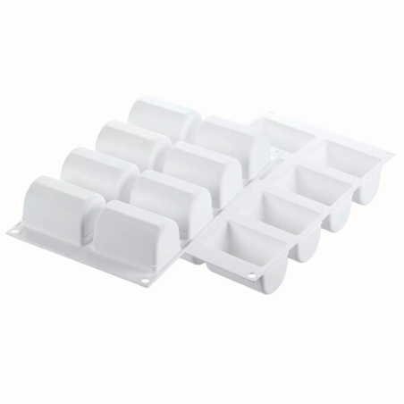 Buchette 140 Silikomart - forma silikonowa do monoporcji i deserów - dł. 75 x szer. 50 x wys. 46 mm / poj. 140 ml x 8 porcji