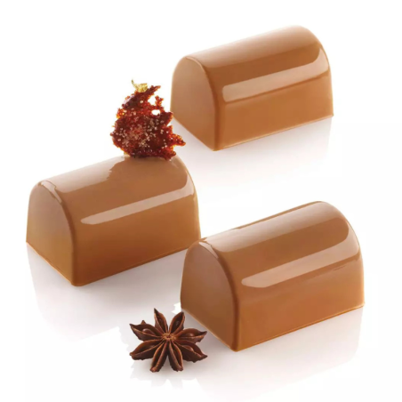 Buchette 140 Silikomart - forma silikonowa do monoporcji i deserów - dł. 75 x szer. 50 x wys. 46 mm / poj. 140 ml x 8 porcji