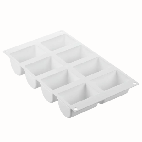 Buchette 140 Silikomart - forma silikonowa do monoporcji i deserów - dł. 75 x szer. 50 x wys. 46 mm / poj. 140 ml x 8 porcji