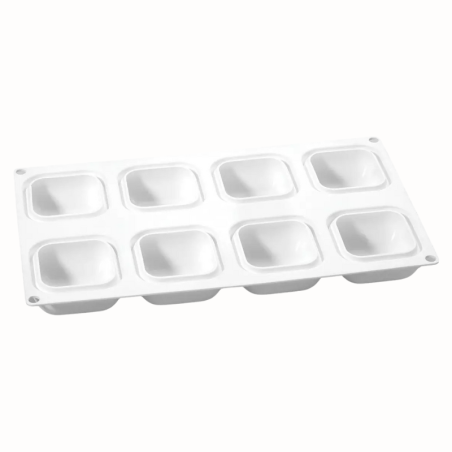 Gem 100 Silikomart - forma silikonowa do monoporcji i deserów - dł. 61 x szer. 61 x wys. 30 mm / poj. 100 ml x 8 porcji