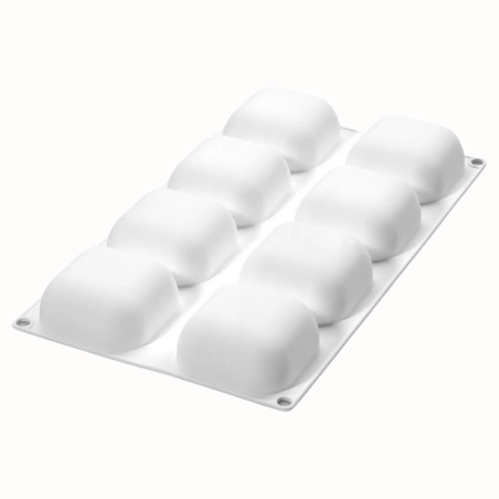 Gem 100 Silikomart - forma silikonowa do monoporcji i deserów - dł. 61 x szer. 61 x wys. 30 mm / poj. 100 ml x 8 porcji