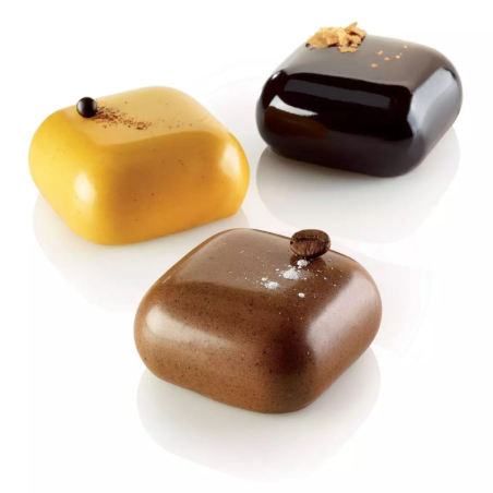 Gem 100 Silikomart - forma silikonowa do monoporcji i deserów - dł. 61 x szer. 61 x wys. 30 mm / poj. 100 ml x 8 porcji