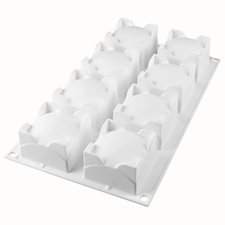 Square Sphere 110 Silikomart - forma silikonowa do monoporcji - dł. 60 x szer. 60 x wys. 39 mm / poj. 110 ml x 8 porcji