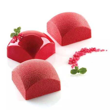 Square Sphere 110 Silikomart - forma silikonowa do monoporcji - dł. 60 x szer. 60 x wys. 39 mm / poj. 110 ml x 8 porcji