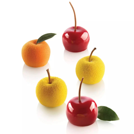 Mela Ciliegia Pesca 30 Silikomart - forma silikonowa do owocowych deserów - śr. 39 x wys. 30 mm / poj. 30 ml x 15 porcji