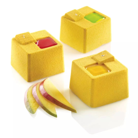 4Kuadro 150 Silikomart - forma silikonowa do monoporcji i deserów - dł. 60 x szer. 60 x wys. 50 mm / poj. 150 ml x 8 porcji