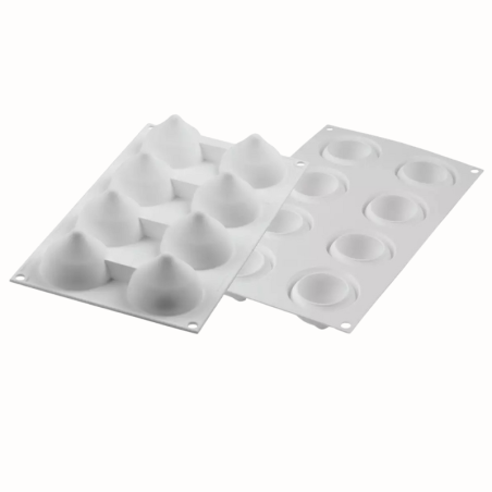 Goutte 55 Silikomart - forma silikonowa do monoporcji i deserów - śr. 54 x wys. 54 mm / poj. 55 ml x 8 porcji