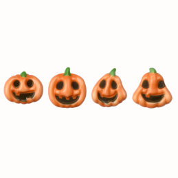 op. 72 szt. Czekoladowe dynie na Halloween - 92165 Modecor - dekoracje na bazie białej czekolady - dł. 25-30 mm