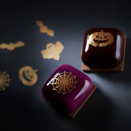 op. 24 szt. Halloween Monoshape Golden Touch - zestaw złotych dekoracji w czterech wzorach - nr. kat. 31497 Modecor