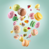 op. 384 szt. Gotowe korpusy makaroników - niebieskie - śr. 35 mm - Macarons Azzurro 20309C Modecor