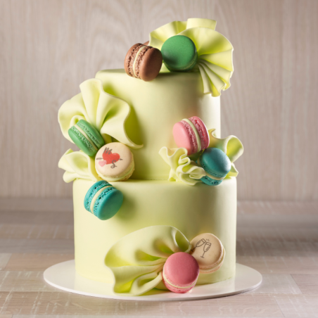 op. 384 szt. Gotowe korpusy makaroników - zielone - śr. 35 mm - Macarons Verde 20309L Modecor