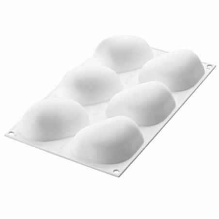 Zen 100 Silikomart - zestaw forma silikonowa z wykrojnikiem - kamienie - dł. 87 x szer. 63 x wys. 36 mm / poj. 100 ml x 6 porcji