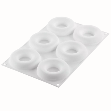 Promise 65 Silikomart - zestaw forma silikonowa z wykrojnikiem - okrąg - śr. 85 x wys. 20 mm / poj. 65 ml x 6 porcji