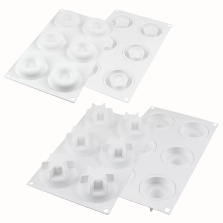 Game 115 Silikomart - zestaw form silikonowych do monoporcji - śr. 65 x wys. 40 mm / poj. 115 ml x 6 porcj