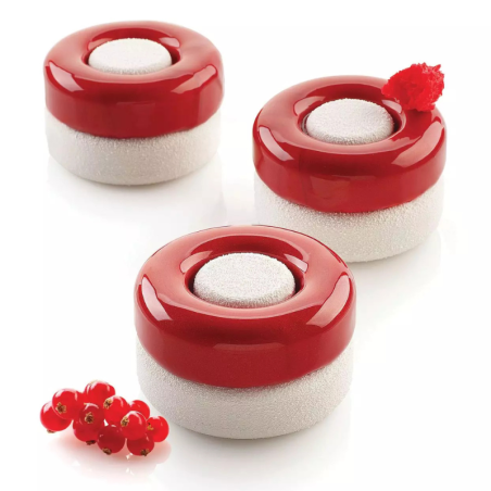 Game 115 Silikomart - zestaw form silikonowych do monoporcji - śr. 65 x wys. 40 mm / poj. 115 ml x 6 porcj