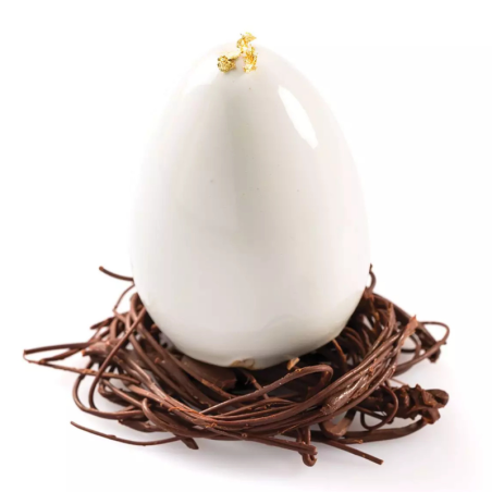 MUL3D EGG Silikomart - zestaw do trójwymiarowych monoporcji i deserów - jajko - śr. 50 x wys. 73 mm / poj. 100 ml x 5 porcji