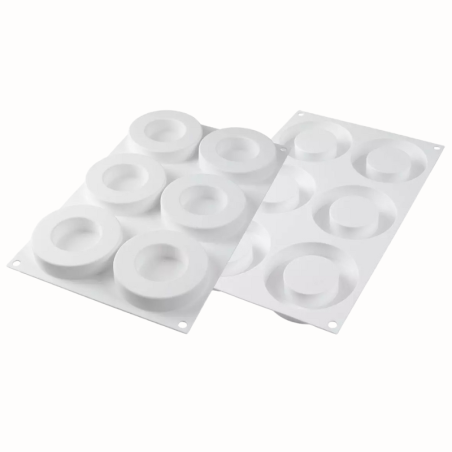 Kit The Ring 65 Silikomart - zestaw form silikonowych z wykrojnikiem - do monoporcji o kształcie okręgów