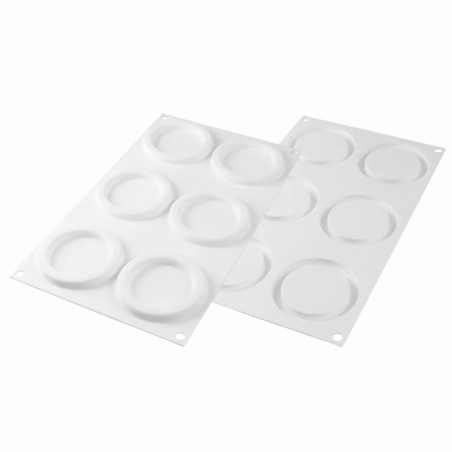 Kit The Ring 65 Silikomart - zestaw form silikonowych z wykrojnikiem - do monoporcji o kształcie okręgów